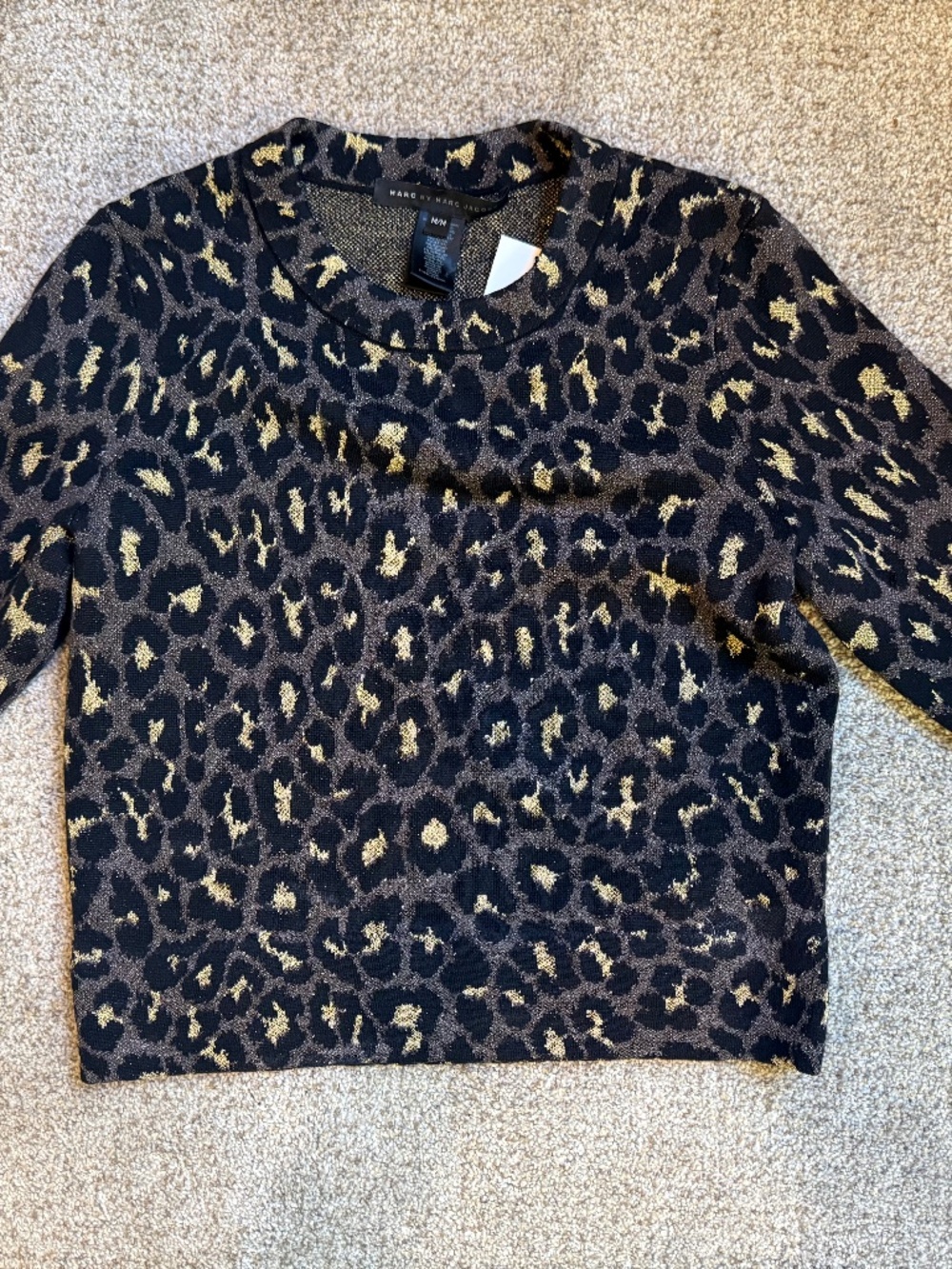 Marc by Marc Jacobs Crop Leopard Sweater Sz M